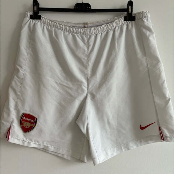 2006-2007 Vintage Arsenal FC Nike Jersey Shorts White Medium - Picture 8 of 13